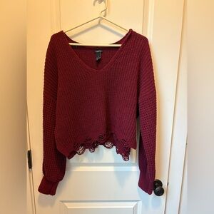 Women's Burgundy Sweater